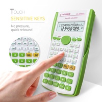 Calculatrice scientifique CTIFREE FC-82MS en plastique, petite, de bureau, avec fonction calendrier, pour étudiants, utilisation universitaire, haute qualité, pile bouton.