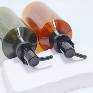 Fast Shipping Wholesale Empty Press Pump Body Oil <b>Bottles</b> <b>200ml</b> Amber Color Oil Dispenser Plastic <b>Bottle</b> for Oil - Product Image 2