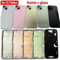 Vente en gros – Coque arrière en verre de qualité AA 100 % avec cadre pour iPhone 15 Pro Max Plus 15Plus 15P – Verre OEM d'usine pour mobile