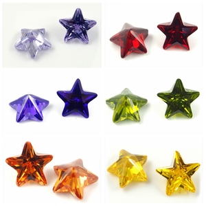 Pietre CZ Taglio <span class=keywords><strong>Stella</strong></span> 3-12mm Bianco Rosso <span class=keywords><strong>Rosa</strong></span> Peridoto Ametista Zirconia Cubica Sintetica - Product Image 2