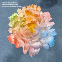 Bouquet de fleurs éternelles en céramique fait main, pivoines simulées, décoration de bureau DIY, vase de style pastoral, divers cadeaux de fêtes