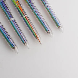 Promotion exceptionnelle : Stylo rétractable en plastique multicolore 6 en 1, le moins cher, avec impression de logo personnalisé, pour enfants, fabriqué par des fabricants. - Product Image 5