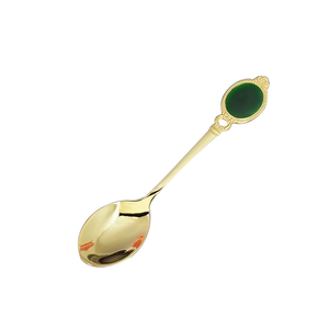 HPB0335 High Quality Luxury Silver Golden 304 Stainless Steel Tea Coffee <b>Gold</b> Spoon <b>Teaspoon</b> - Product Image 5