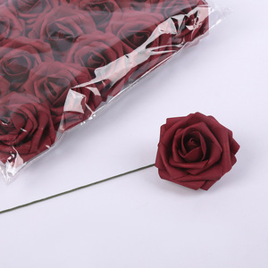 <span class=keywords><strong>Testa</strong></span> di Rosa da 8CM con Asta, Supporto per Fiori in PE, <span class=keywords><strong>Testa</strong></span> di Fiore in Schiuma, Accessori per Scatole di Caramelle da Matrimonio, Fiori da Mano - Product Image 4