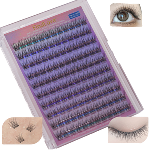 Handmade Pre-glue Lashes New Type 10 Rows Easy Application Eyelashes Reusable 2-3 Times Lash Clusters - Product Image 2