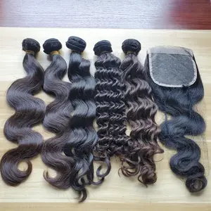 Cacin Express Brazilian Hair Factory Unprocessed Hair Mink Raw Curly Human Hair with Closure Lace,grade 14A Natural Hairline