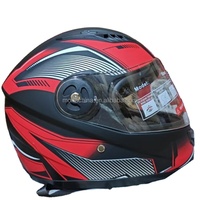Nuevo Casco Integral para Triciclo Peru, Doble Visor, Talla Única, Material PP, 1 Año de Garantía, Protección Contra Impactos para el Ciclista, Rojo