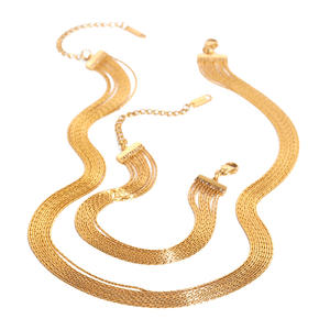 Bracelets plaqués or 18 carats en acier inoxydable Offres Spéciales en usine Bracelets à chaîne serpent multicouche exquis pour femmes - Product Image 5