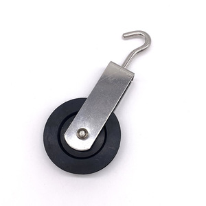 Stainless Steel 316 <b>Hook</b> Pulley Nylon Wheel For <b>Boat</b> Rope Wire Cable Use - Product Image 2