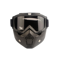 Casque intégral avec lunettes de cyclisme, lunettes tactiques de motocross pour les sports de plein air, personnalisable