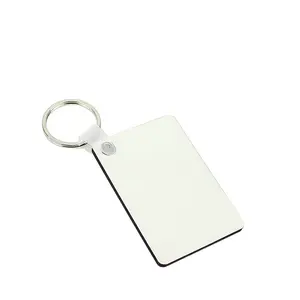 Sublimation MDF Blank Key Chain Benutzer definierte Tasche Pop Schlüssel bund Doppelseitiger Thermo transfer druck Günstige benutzer definierte Schlüssel anhänger