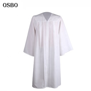 Robes de chœur en polyester blanc pour la remise des diplômes, fabriquées en Chine - Product Image 1