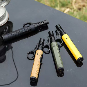 Venta al por mayor barato a prueba de viento Jet llama recargable butano Camping antorcha encendedor azul fuego barbacoa cigarro fumar encendedor - Product Image 2