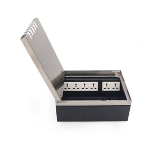 Boîte de sortie au sol en acier inoxydable 304 avec couvercle encastré, ports d'alimentation et de données pour les zones de soins secs - Product Image 4