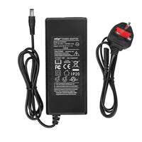 Chargeur Ulip 18V à 42V 1.7A DC2.1 avec prise UK pour adaptateur d'alimentation de batterie de scooter électrique, certifié CE FCC