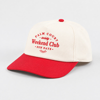 Casquette de baseball et de golf brodée à blocs de couleurs contrastées avec sangle arrière réglable à boucle en plastique