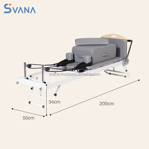 Cama de Pilates Plegable de Aluminio con Bandas de Resistencia Ajustables y Duraderas para Entrenamiento de Salud y Fitness en Estudio de Pilates - Product Image 2