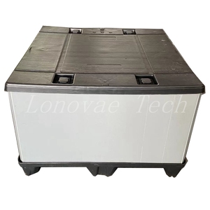 1150*1150mm Flat Good Quality Plastic Collapsible Pallet Coaming Foldable Storage Coaming Sleeve Corrugated Plastic Pallet Box