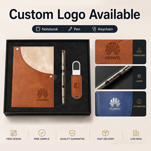 Cuaderno A5 de Cuero Personalizable con Bolígrafo y Llavero, Set de Regalo Ejecutivo Corporativo, Set de Regalo Promocional Empresarial - Product Image 4