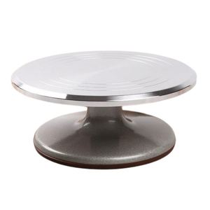 12 Inch Aluminium Alloy Revolving <b>Cake</b> <b>Stand</b> | Non-Slip Rotating Turntable for Decorating Sturdy Smooth <b>Spinner</b> - Product Image 1