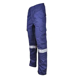 2021 Wholesale Custom Industrial Fr Cargo Electrician Navy Work Pants For Coal Mine With Knee Pad