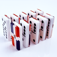 Dominos Double Six, 28 pièces, blocs de construction en acrylique non toxiques, jouet éducatif pour enfants, jeu de logique