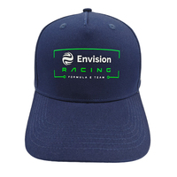 Casquette de sport unisexe à cinq panneaux avec broderie 3D personnalisée, bleu marine, polyester, toile imperméable, réglable, casquette de baseball pour papa