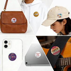 Botones Personalizados de Hojalata Redondos Impresos, Pines de Solapa Promocionales de 32, 44, 58mm para Campañas de Marketing y Eventos, Sin Pedido Mínimo (MOQ) - Product Image 5