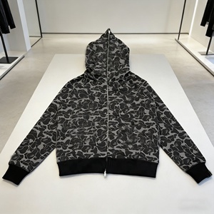 Felpa con Cappuccio Streetwear alla Moda, Maglione con Zip Integrale Oversize, Felpa Mimetica Bapees per Uomo - Product Image 4