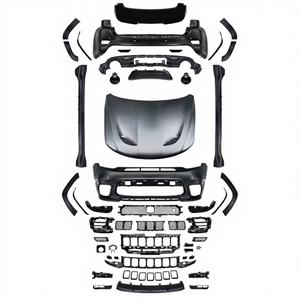 Parachoques de coche para <span class=keywords><strong>JEEP</strong></span> <span class=keywords><strong>GRAND</strong></span> <span class=keywords><strong>CHEROKEE</strong></span> 14-22, actualización a estilo <span class=keywords><strong>SRT</strong></span>, contiene la falda lateral del capó, parachoques de coche, capó de cejas - Product Image 1