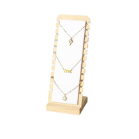 Vente Flash Support d'Exposition Amovible en Bois de Bambou pour Bijoux, Présentoir de Colliers et Chaînes, Conteneur de Bijoux Premium