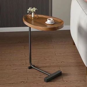 Mesa auxiliar de hierro con tapa de mármol de 2 piezas, base de caballete, estilo minimalista moderno, mesa consola para sala de estar, muebles para el hogar. - Product Image 6