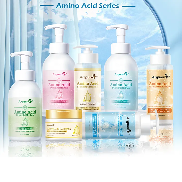 Sampo Herbal Anti rambut rontok, profesional 400ML asam AMINO anti-gatal Anti ketombe Label pribadi alami