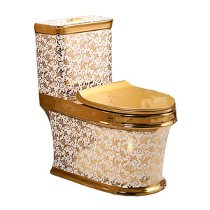 โถสุขภัณฑ์เซรามิคยุโรปยอดนิยม สีทองเงิน แบบชิ้นเดียว - Product Image 2
