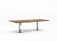 Table de conférence moderne de haute qualité, relevable, avec hauteur réglable, caractéristiques écologiques, plateau en bois, chaises de direction assorties