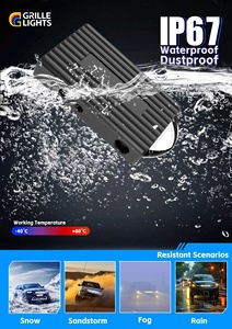 Mới nhất phụ trợ tự động đèn <span class=keywords><strong>44W</strong></span> lần lượt ánh sáng <span class=keywords><strong>LED</strong></span> lưới tản nhiệt cảnh báo RoHS IP67 xe máy Sương Mù Ánh Sáng - Product Image 6