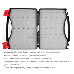 Boîte à mouches en plastique - Boîte de rangement pour matériel de pêche pour streamer, minnow, crab fly - Product Image 3