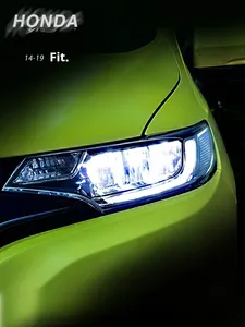 FT luci auto per fari a LED <span class=keywords><strong>Honda</strong></span> Fit GK5 2014-2019 <span class=keywords><strong>Jazz</strong></span> LED Projetor luce di marcia diurna accessori automobilistici - Product Image 4