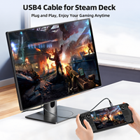 Kabel USB4 40Gbps 240W USB C ke USB C 8K 60Hz PD 3.1 Pengisian Cepat Kabel Data Berlapis untuk Laptop Monitor