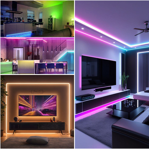 Trung Quốc nhà máy của RGB + CCT đầy màu sắc ánh sáng Dải 60 đèn 12V 24V 5050RGB 3000K 2700K 6000K cho trang trí nội thất chiếu sáng <span class=keywords><strong>Wifi</strong></span> IP20 - Product Image 6