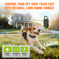 Wiederaufladbares Elektrisches Anti-Bell-Halsband für Hunde Wasserdichtes Haustier-Trainingshalsband mit Piepton, Schock und Vibration Fernbedienbare Hundeerziehungshalsband