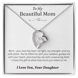 Cadeau pour la fête des mères - Collier avec pendentif en forme de cœur en cuivre classique personnalisé - Product Image 3