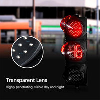 Feux de signalisation piétonnière LED rouge et vert de sécurité, étanches IP53, 12VDC, 300 mm, fabriqués par [Nom du fabricant]