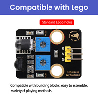 Keyestudio STEM Programmation Capteur d'évitement d'obstacles avec coque (sortie) Compatible avec les blocs de construction