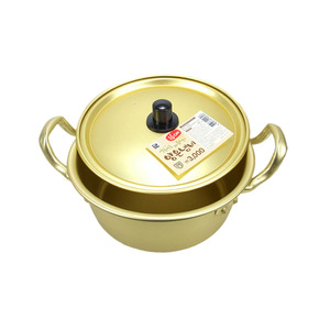 キッチン調理器具用蓋付き韓国の急速加熱ラーメン調理鍋ラーメン鍋韓国の黄色いアルミニウム鍋インスタント - Product Image 4