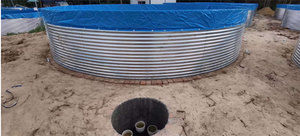 Garnalenvijvers Met Hoge Dichtheid, 2.85 Meter Hoge Gegalvaniseerde Staalplaat Kweekvijvers, Canvas Watertanks, Nieuw Type Visvijvers - Product Image 4