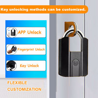 Cadenas à empreinte digitale avec clé de secours, électronique numérique, application TT Lock, cadenas intelligent, cadenas à empreinte digitale pour casier de gym