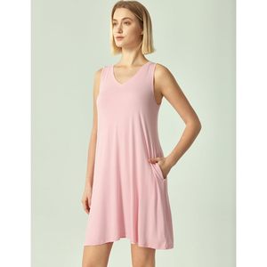Camisón Personalizado para Mujer, Camisón sin Mangas de Viscosa de Bambú, Ropa de Dormir Suave de Modal para Verano con Bolsillos - Product Image 3