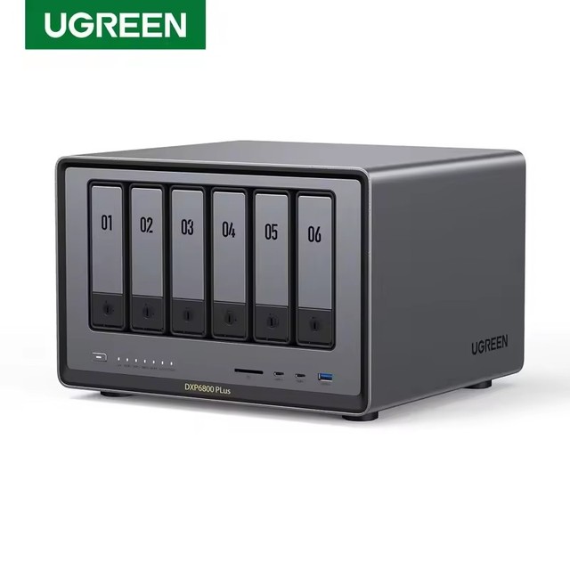UGREEN NASync DXP6800 Plus 6 Bay Desktop NAS Intel I3 1215u 6-Core CPU 8GB DDR5 RAM 128G SSD Network Attached Storage (Diskless)