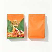 Sachet à huit soudures latérales avec logo personnalisé, qualité alimentaire, fond plat, fermeture éclair, pour le stockage et l'emballage de thé en vrac et de produits secs